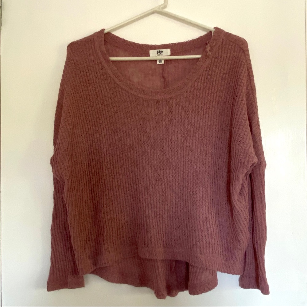 high low relaxed fit knit sweater